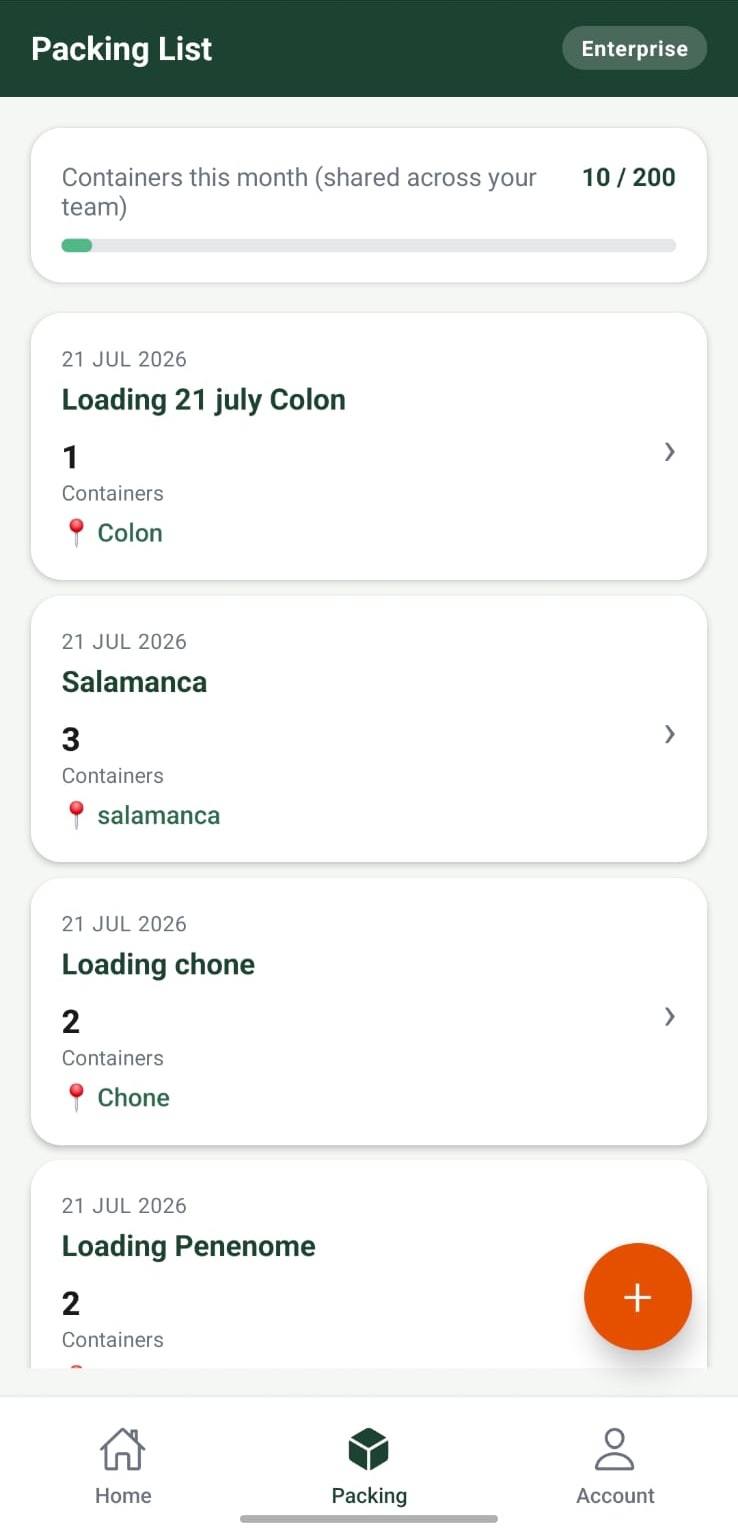 ForwoodAI packing list in use